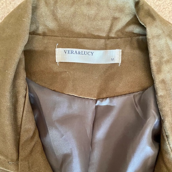 VERA&LUCY Sequin Sleeve Cargo Style Jacket - Picture 4 of 5